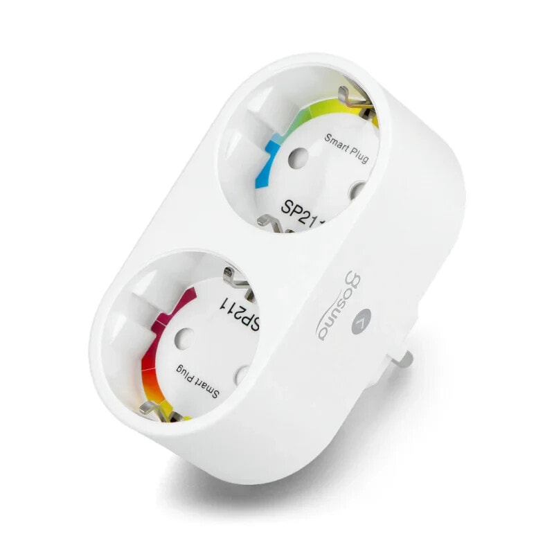 Tuya - double smart WiFi plug with energy measurement - 3500W - white - Gosund SP211
