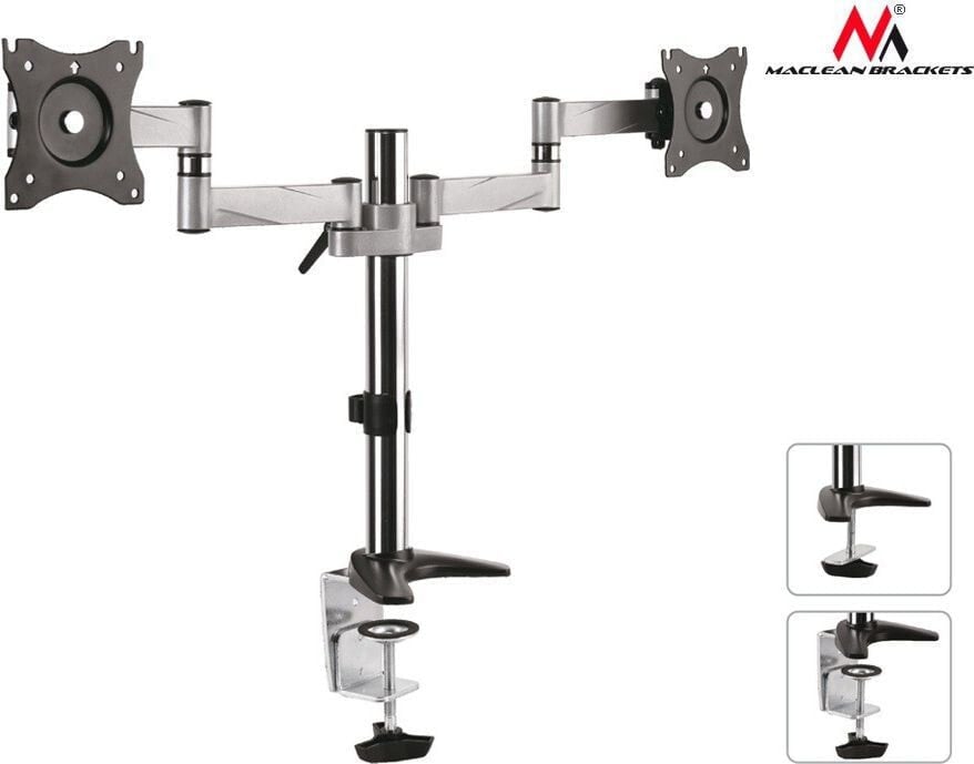 Maclean Desk Mount for 2 Monitors 13 "- 27" (MC-714)