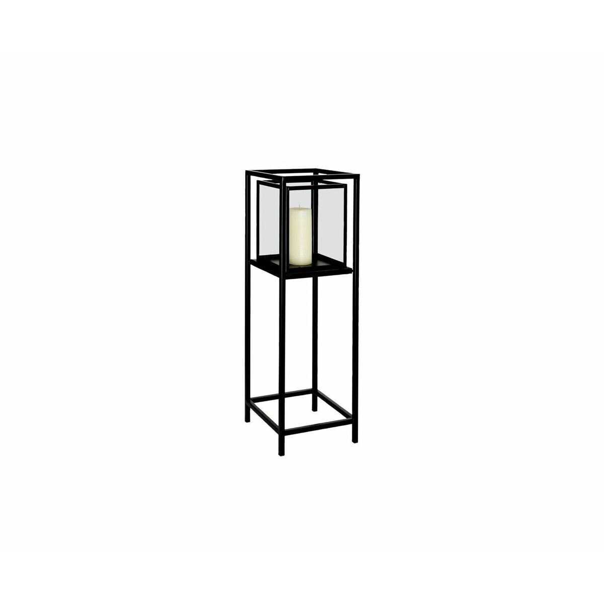 Candleholder Alexandra House Living Black Crystal Iron 23 x 71 x 23 cm