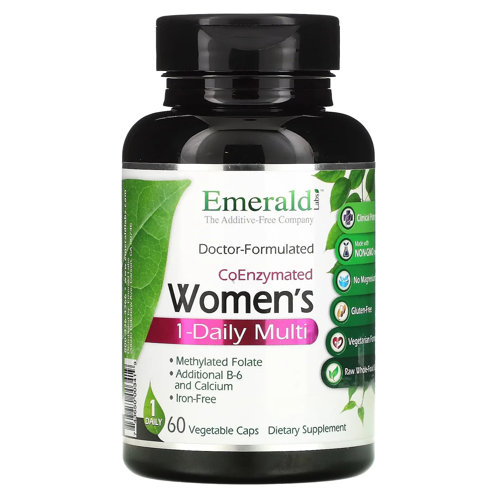 Emerald Laboratories, CoEnzymated Women's 1-Daily Multi, 60 Vegetable Caps