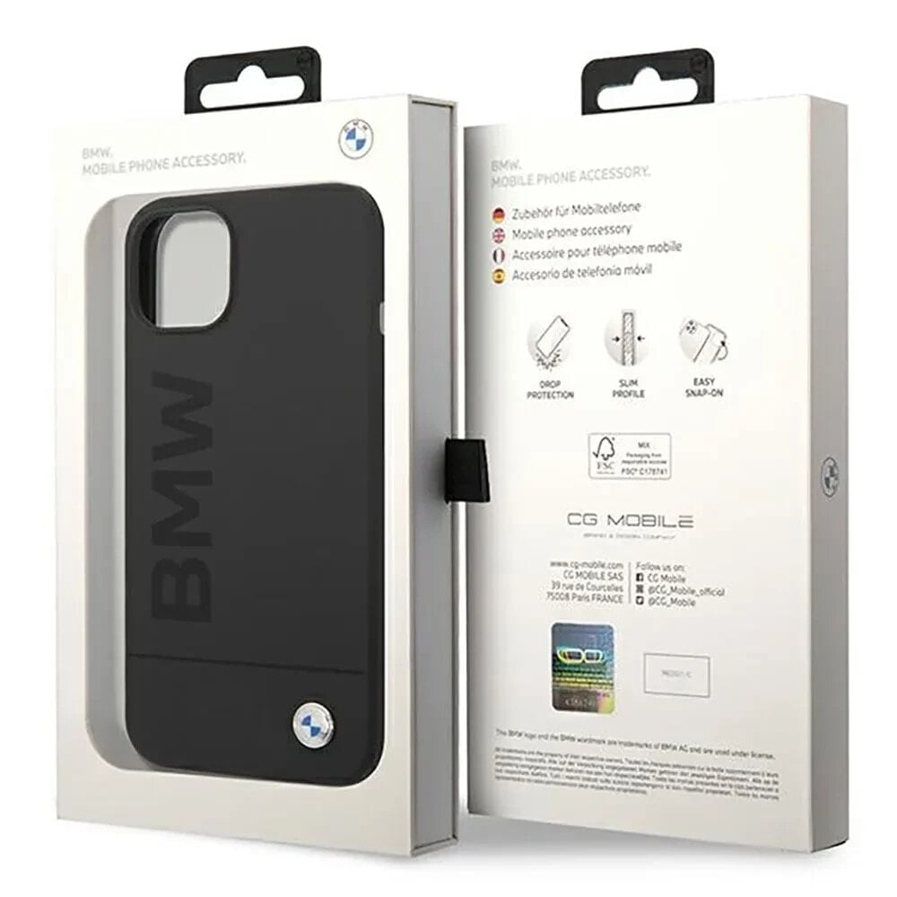 BMW Bmhmp14Mslblbk iPhone 14 Plus15 Plus 6.7 Silicone Signature phone case