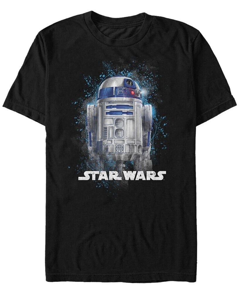 Star Wars Men's Classic R2-D2 Paint Splatter Short Sleeve T-Shirt