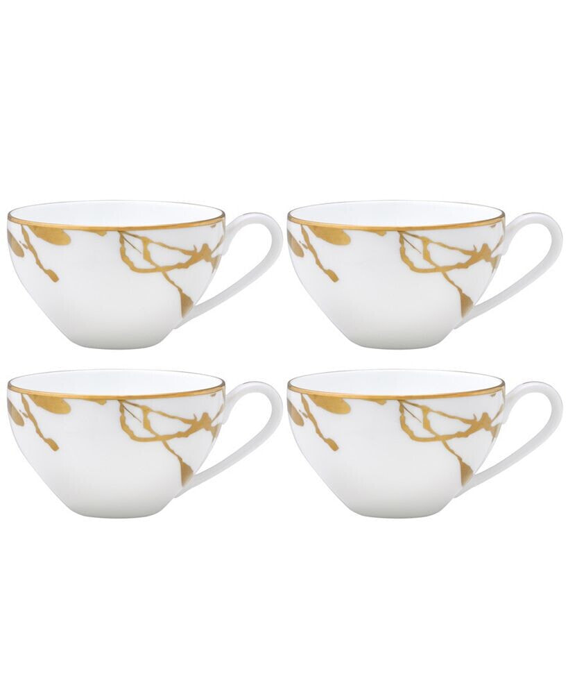 Raptures Gold Set of 4 Cups, Service For 4