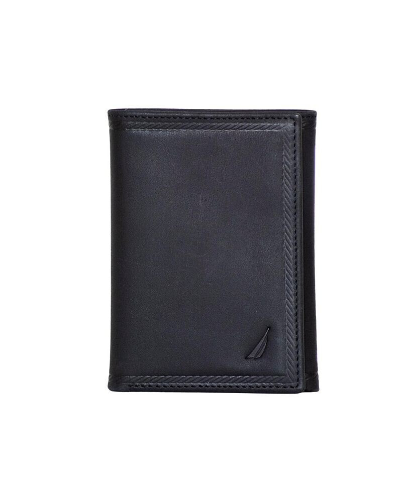 Nautica men's Trifold Leather Wallet