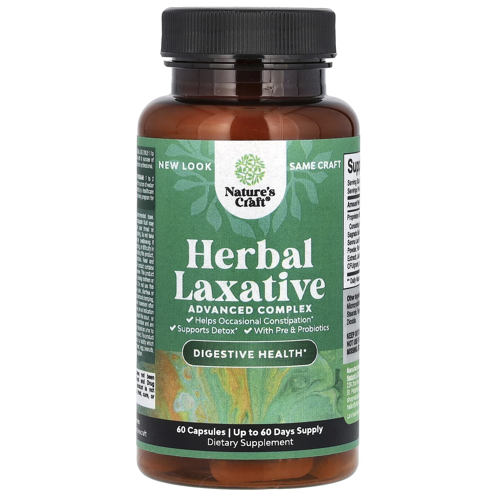 Herbal Laxative, 60 Capsules