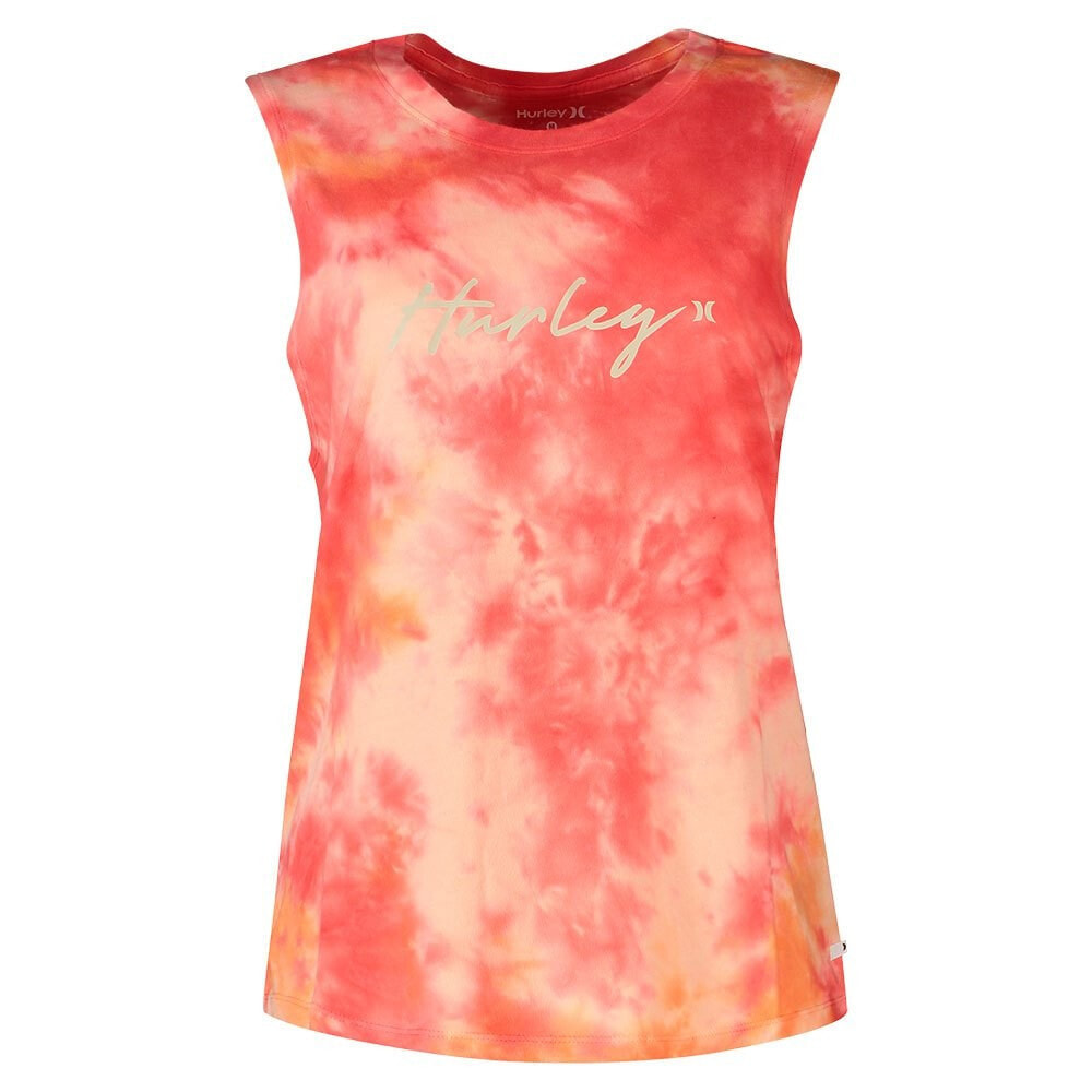 HURLEY Scripty Tie Dye Muscle Sleeveless T-Shirt