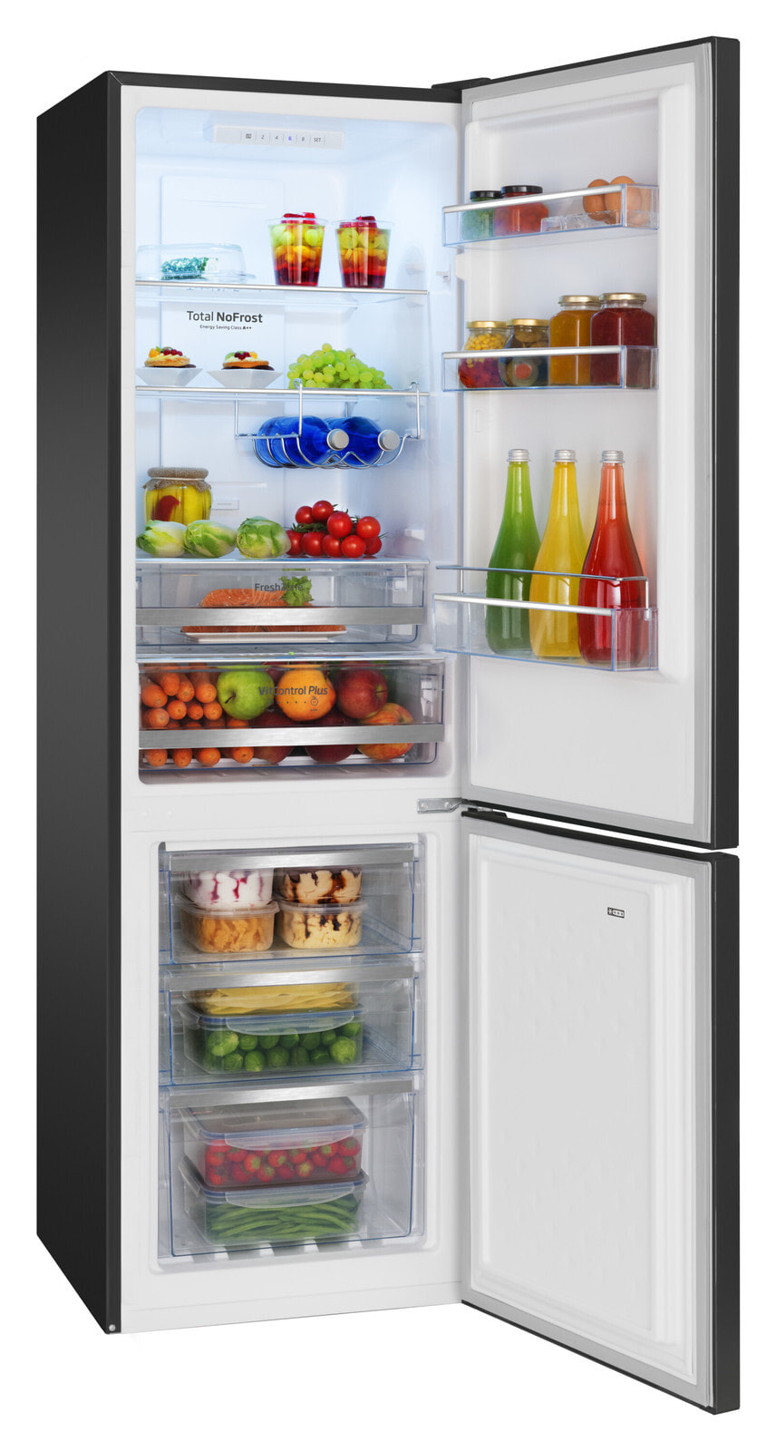 Amica KGC 15495 S холодильник с морозильной камерой Отдельно стоящий 250 L A++ Нержавеющая сталь