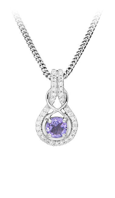Кулон или подвеска MOISS Luxury silver pendant with amethyst PG000113