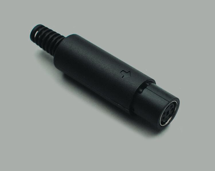 BKL Electronic 0204012 кабельный разъем/переходник Mini-DIN Черный