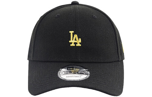 New Era 纽亦华 MLB小LA刺绣弯檐可调节棒球帽 黑色 / New Era MLBLA Hat