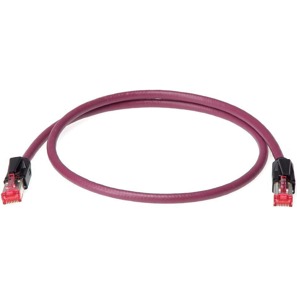 Klotz CAT-Network Cable, 1 m RJ45 - RJ45, bordauxviolett