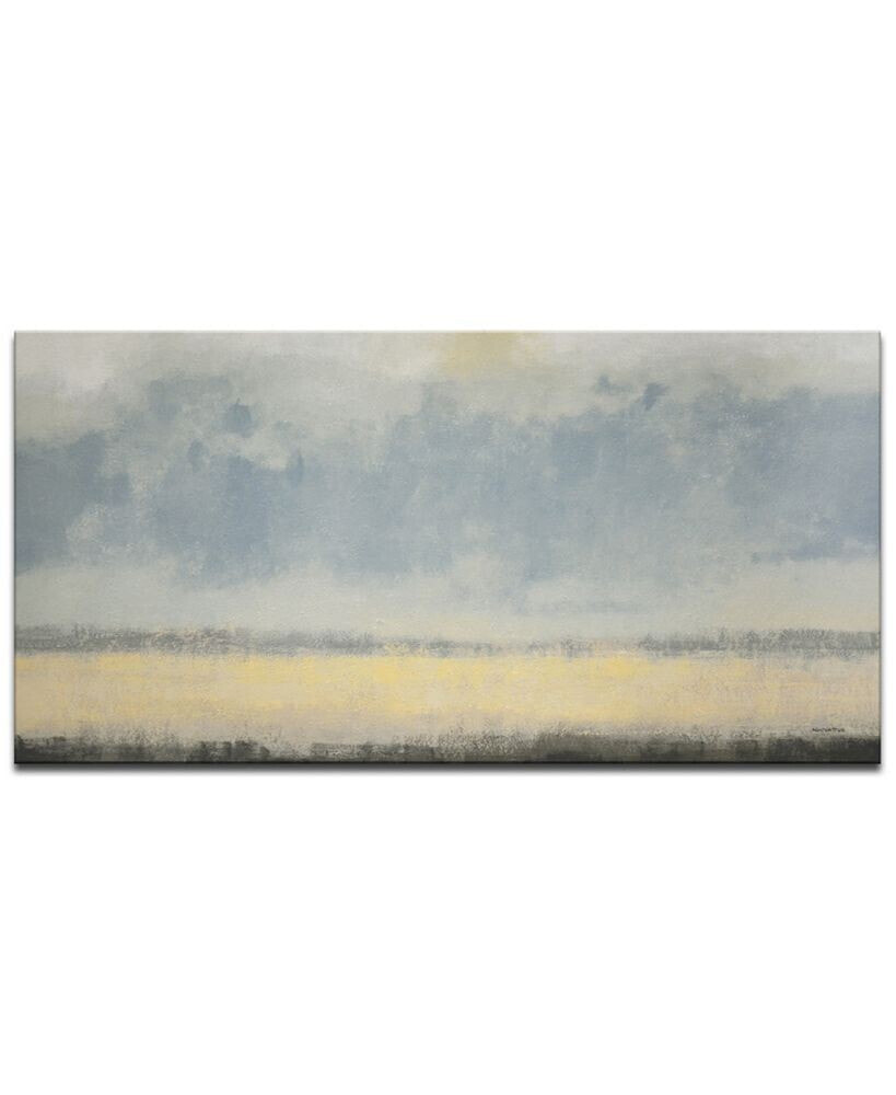 Ready2HangArt 'Beach Breeze' Seascape Abstract Canvas Wall Art, 18x36