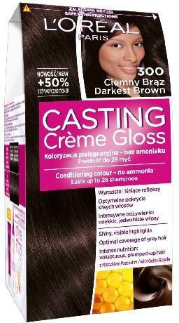 Loreal Paris Casting Creme Gloss 300 Безаммиачная крем-краска для волос, оттенок темный каштановый