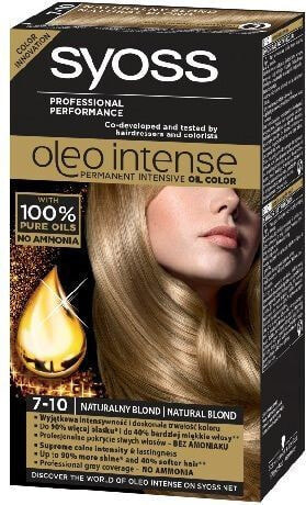 Syoss Oleo Intense Permanent Oil Color No. 7-10 Безаммиачная масляная краска для волос, оттенок натуральный блонд