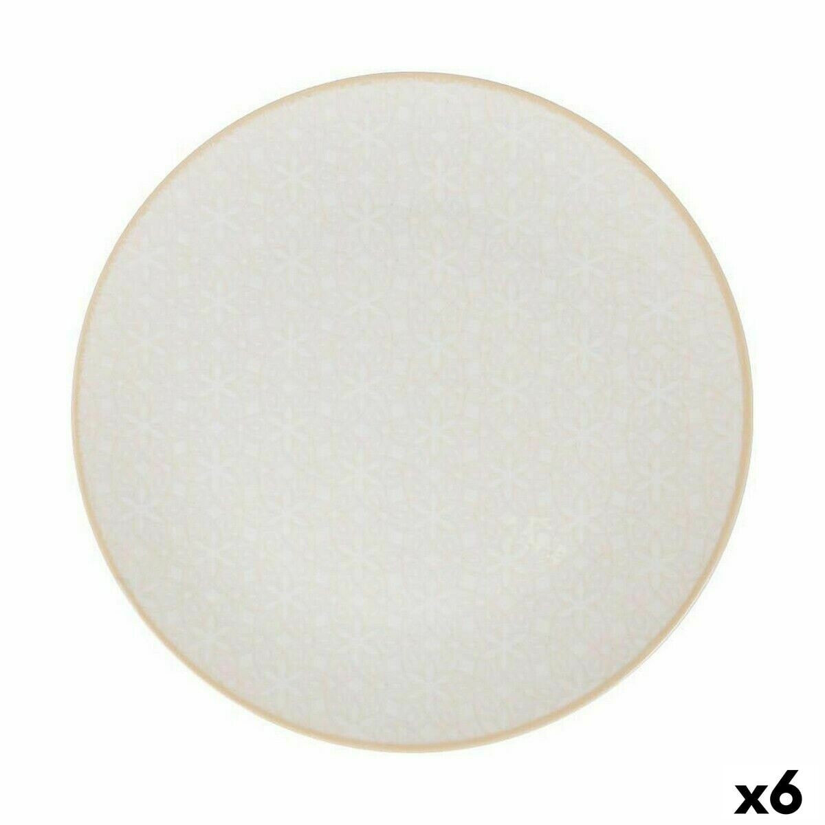 Flat Plate Santa Clara Moonlight Porcelain Ø 25,5 cm (6 Units)