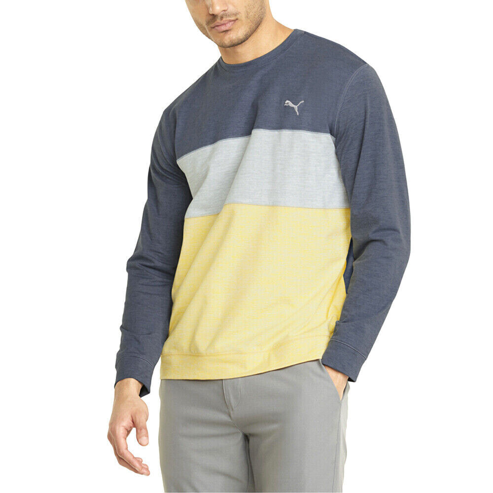Puma Cloudspun Colorblock Crew Neck Golf Sweatshirt Mens Size XXL 53545803