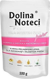 Dolina Noteci PREMIUM JUNIOR MAŁE RASY WĄTRÓBKĘ Z KRÓLIKA Z OZORAMI Z JELENIA 100 g