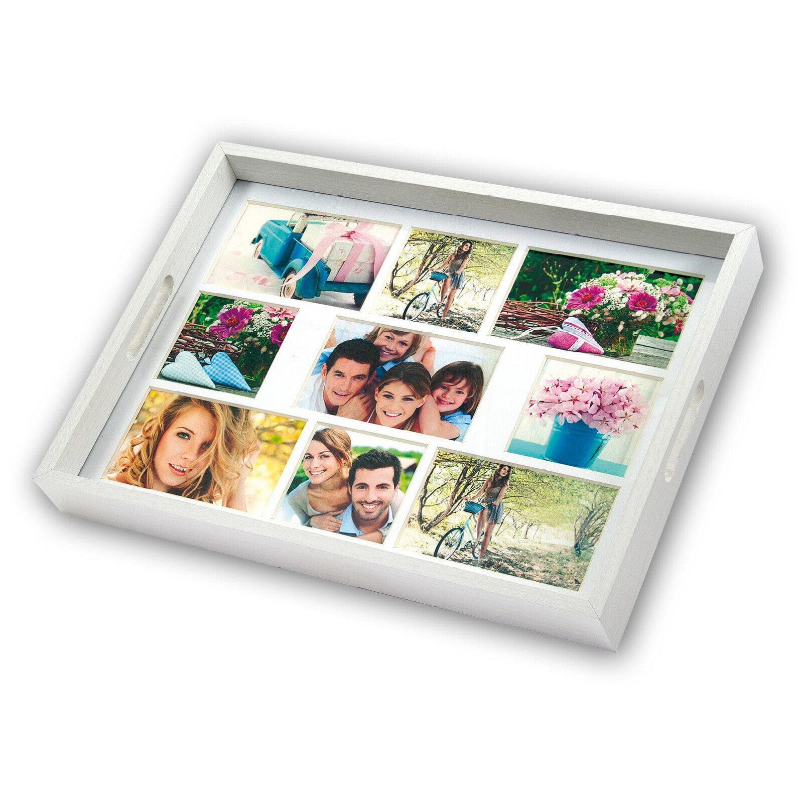 Zep W006 - Wood - White - Multi picture frame - Wall - 10 x 10 cm - Rectangular