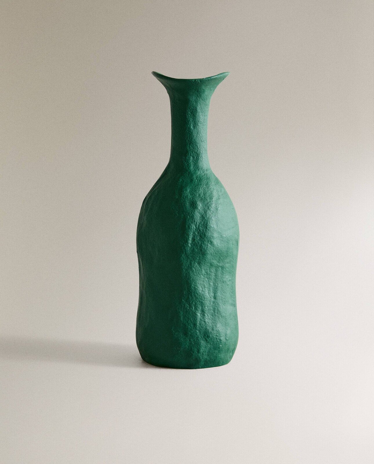 Irregular narrow metal vase