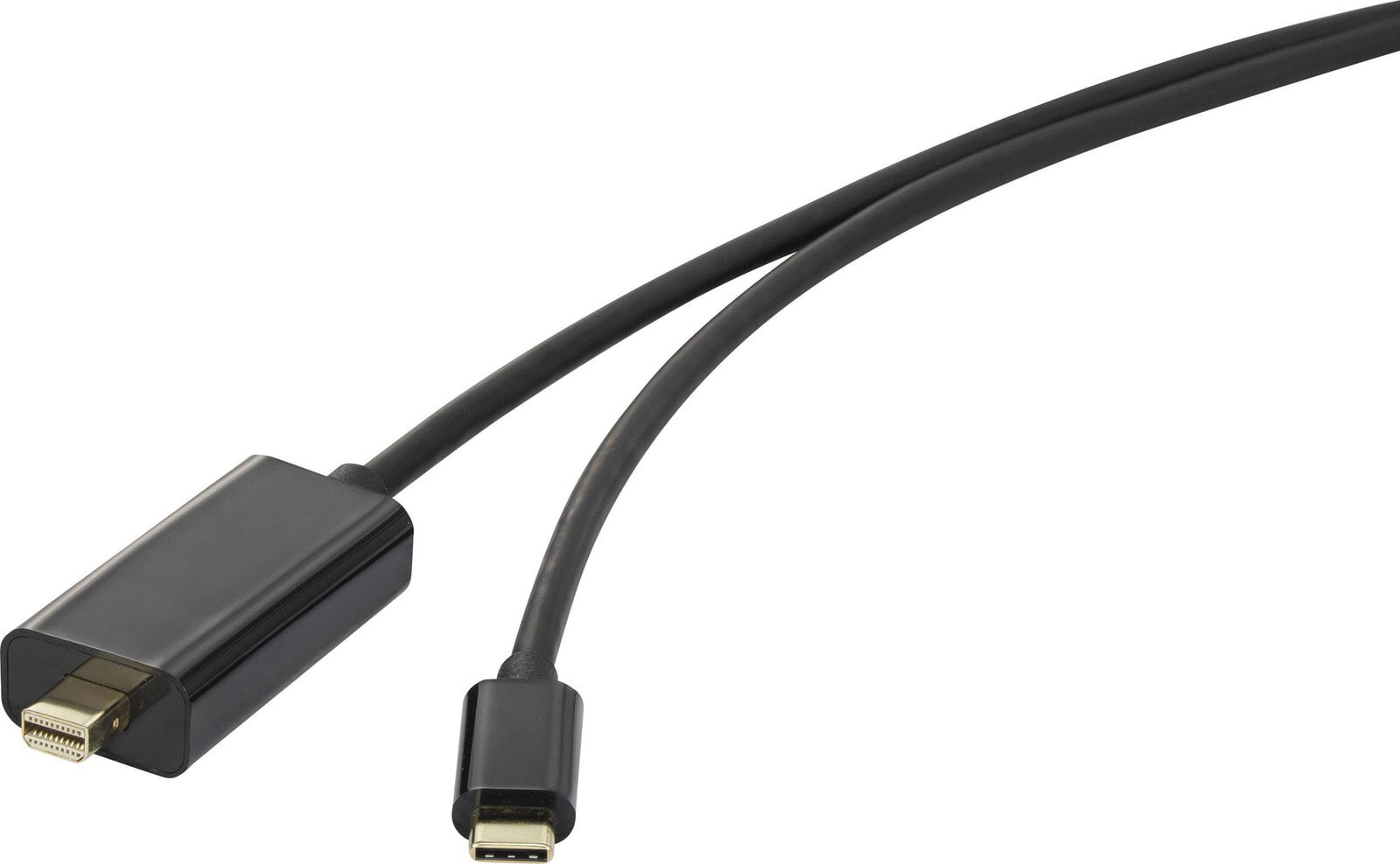 Компьютерный разъем или переходник Renkforce RF-3421682. Cable length: 1 m, Connector 1: USB Type-C, Connector 2: Mini DisplayPort