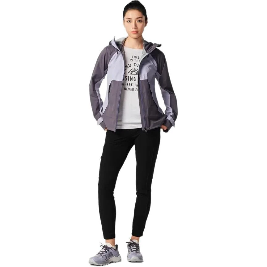 DECATHLON MH500 Water-Resistant Windproof Breathable Windbreaker Jacket Women's Pale Purple/purple