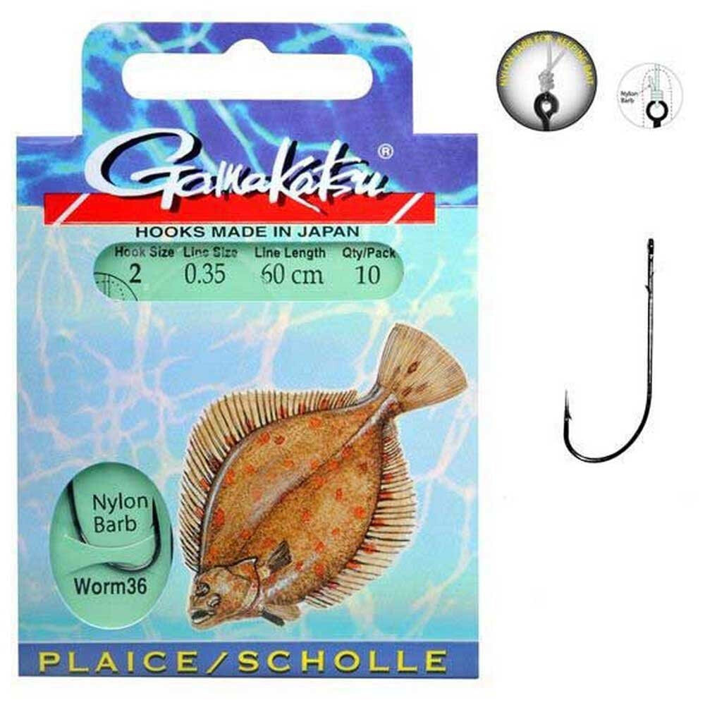 GAMAKATSU Booklet Flatfish Worm 36 Tied Hook 0.350 mm