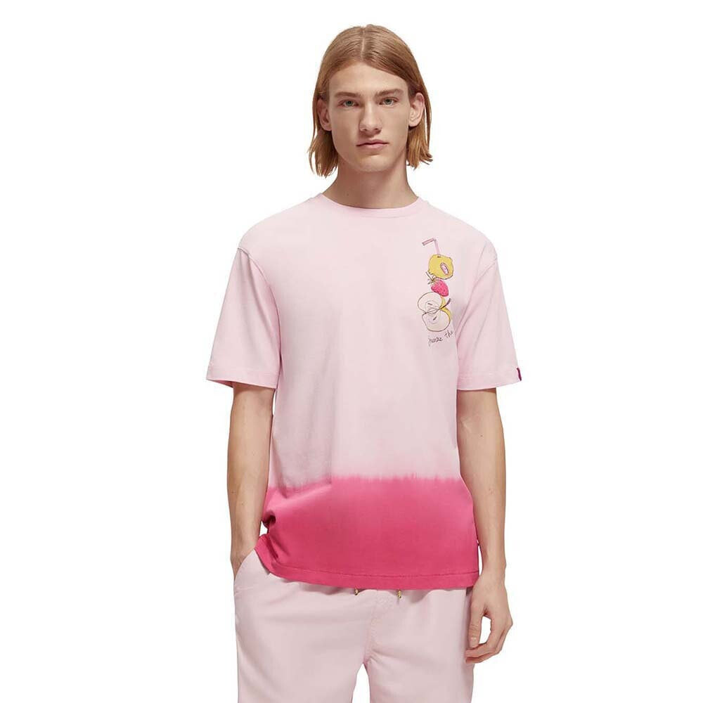 SCOTCH & SODA Dip-Dyed Summer Artwork Short Sleeve T-Shirt