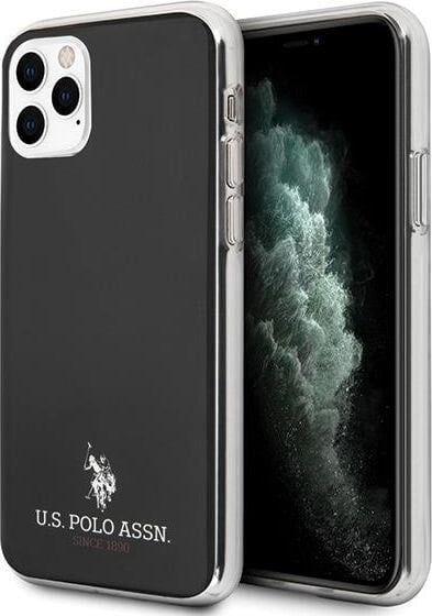 Чехол пластмассовый iPhone 11 Pro черный с логотипом U.S. Polo Assn.