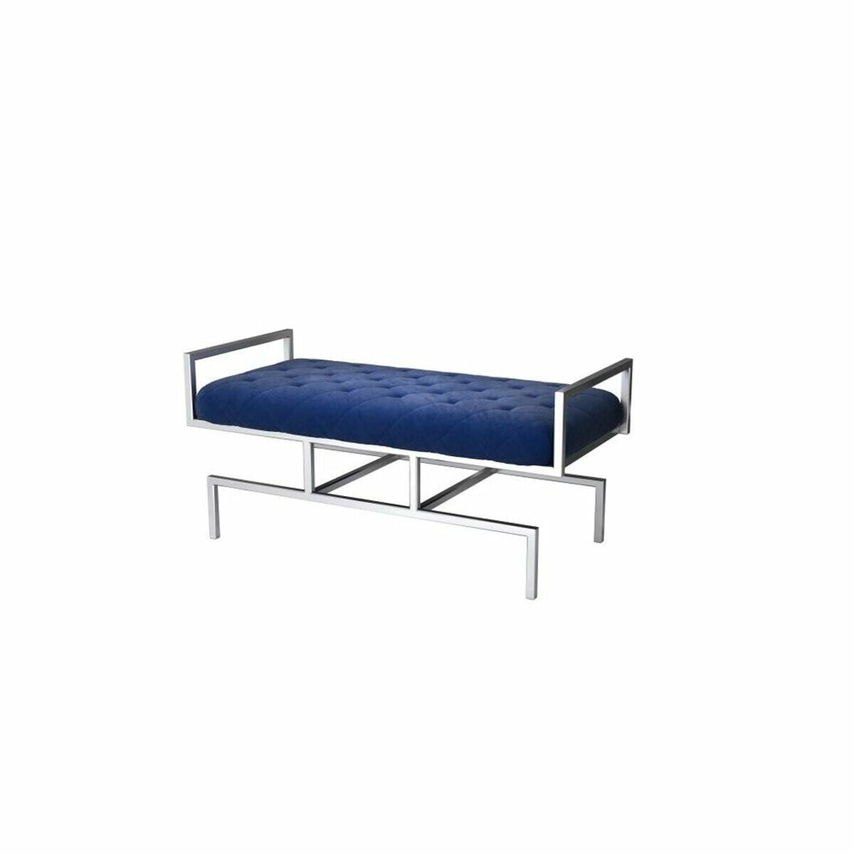 Bench DKD Home Decor Blue Polyester Steel (97 x 44 x 46 cm)