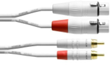 Cordial CFU 1.5 FC-SNOW аудио кабель 1,5 m 2 x RCA 2 x XLR (3-pin) Белый CFU 1,5 FC-SNOW