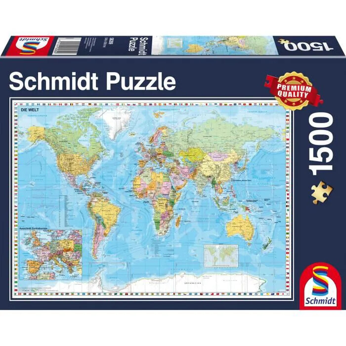Пазл Schmidt Spiele 1500 деталей карта мира