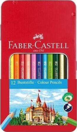 Faber-Castell Kredki Zamek 12 kolorów op. metal. FABER CASTELL