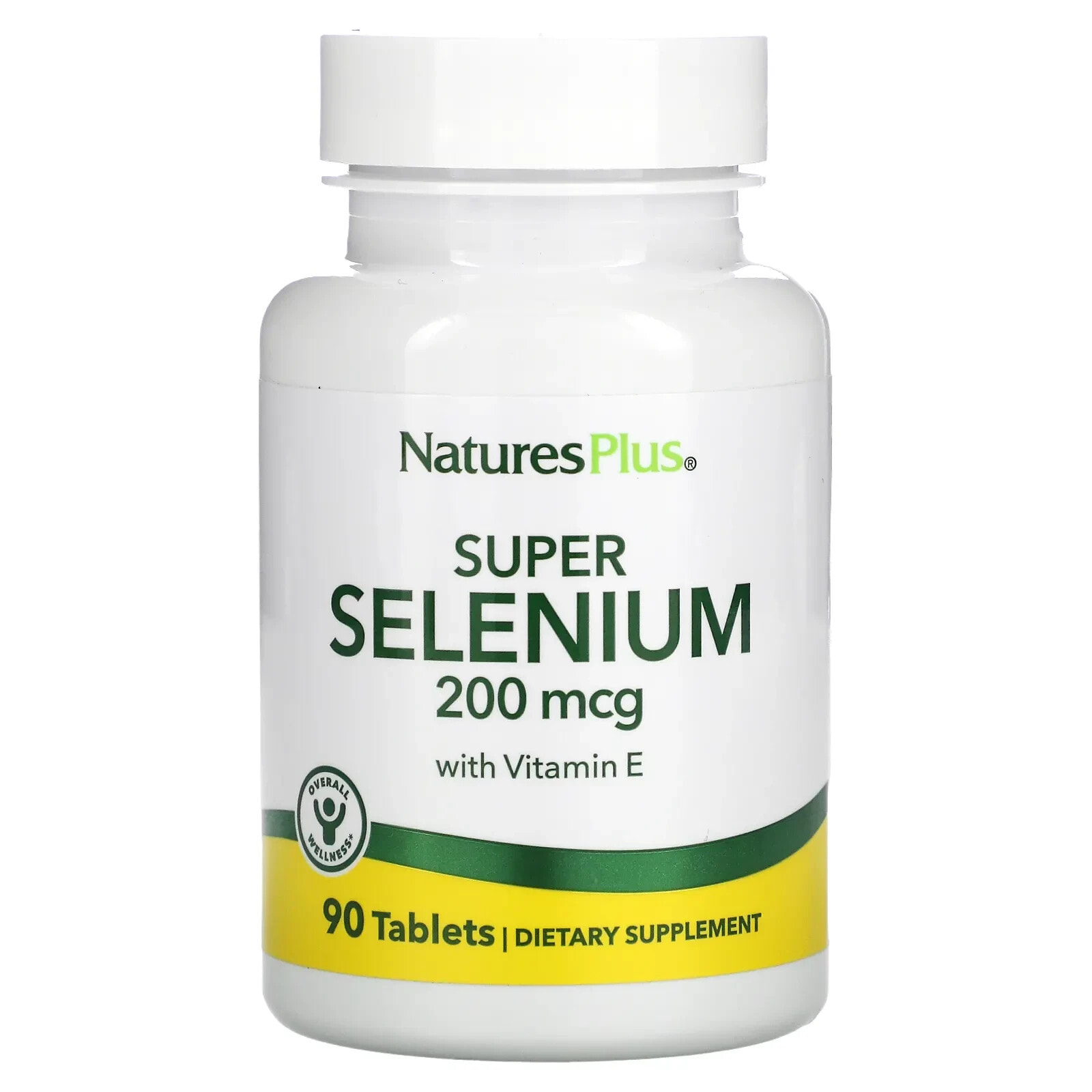 NaturesPlus, Super Selenium With Vitamin E, 200 mcg, 90 Tablets