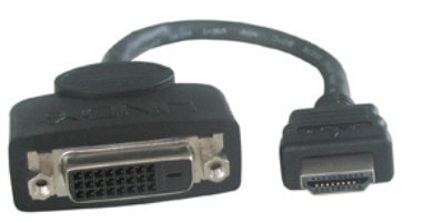 Lindy 41227 видео кабель адаптер 0,2 m DVI-D HDMI Черный