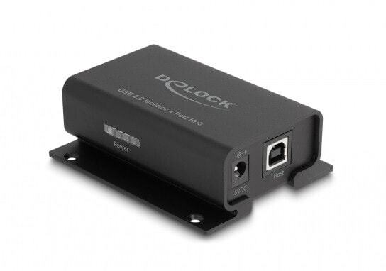 Delock 4 Port USB 2.0 Isolator Hub mit 5 kV Isolation für Datenleitung