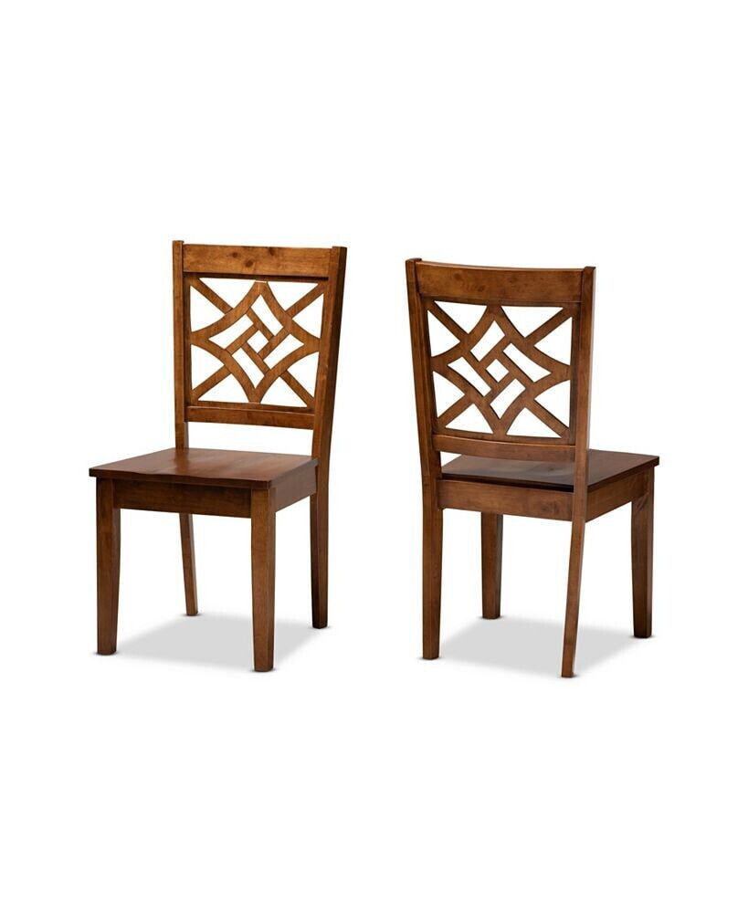 Baxton Studio nicolette Modern and Contemporary 2-Piece Finished Wood Dining Chair Set