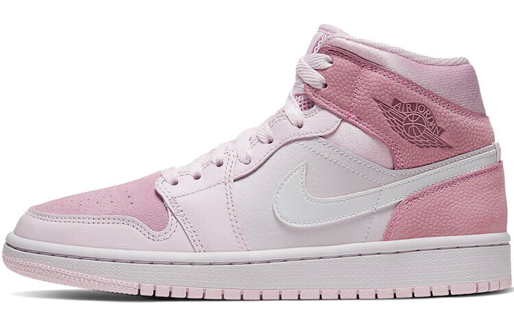 Jordan Air Jordan 1 mid digital pink 中帮 复古篮球鞋 女款 樱花粉 / Кроссовки Nike Air Jordan 1 Mid Digital Pink (W) (Розовый)