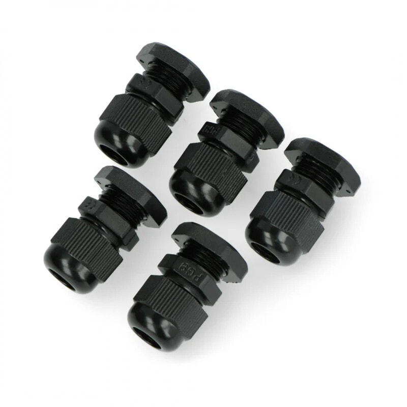 Cable gland hermetic IP68 - PG9 thread - black - 5 pcs.