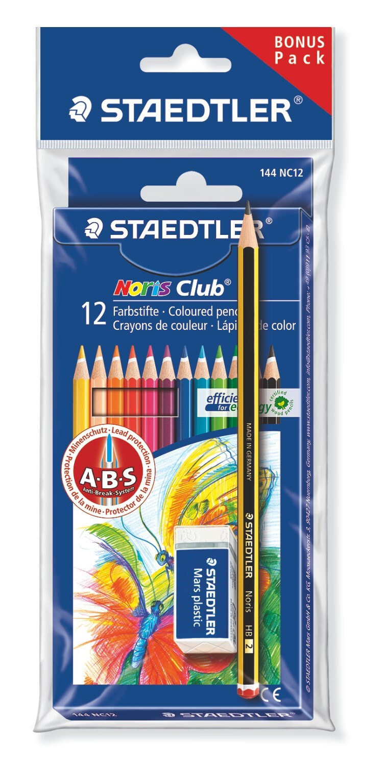 Staedtler Noris Club 144 Set цветной карандаш 13 шт Черный, Синий, Бордо, Коричневый, Зеленый, Светло-синий, Светло-зеленый, Оранжевый, Персиковый, Красный, Фиолетовый, Желтый 61 SET6