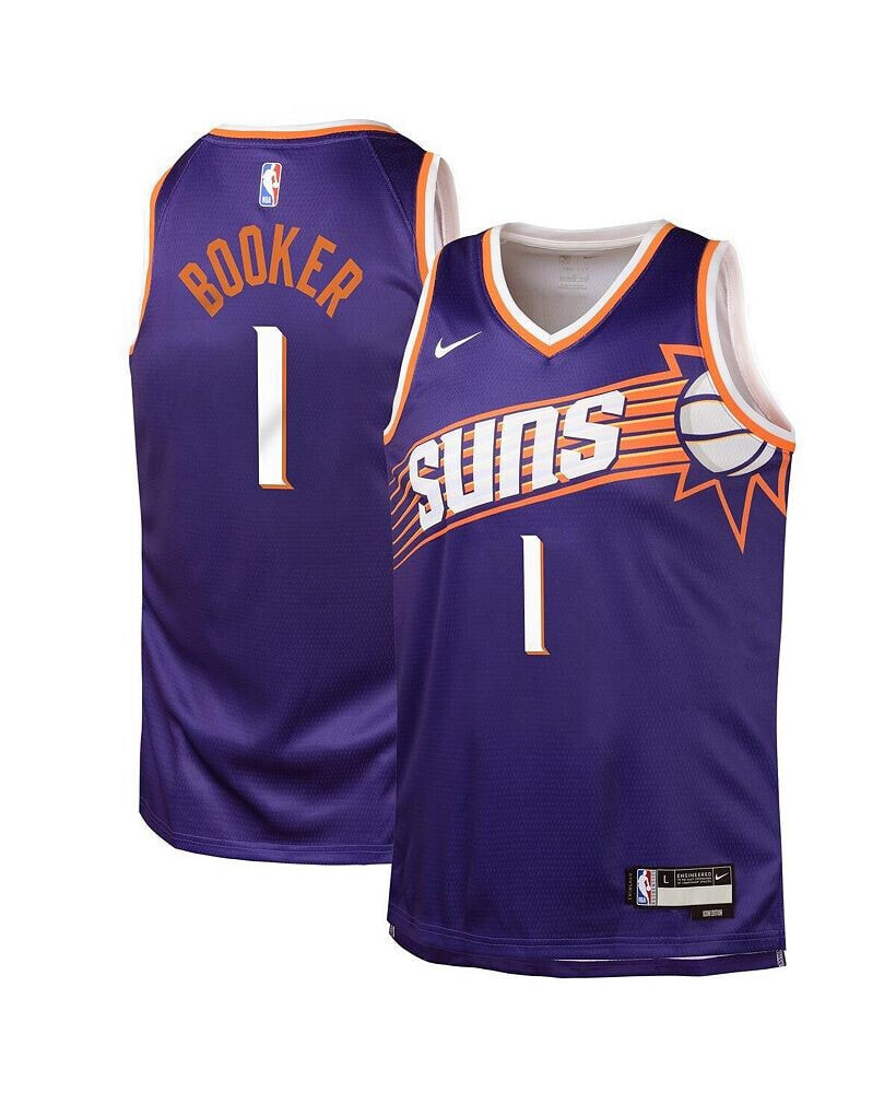 Nike big Boys Devin Booker Purple Phoenix Suns Swingman Jersey - Icon Edition