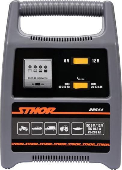 Зарядное устройство для автомобильного аккумулятора Sthor STHOR PROSTOWNIK 6/12V 12A 210Ah LED T82544