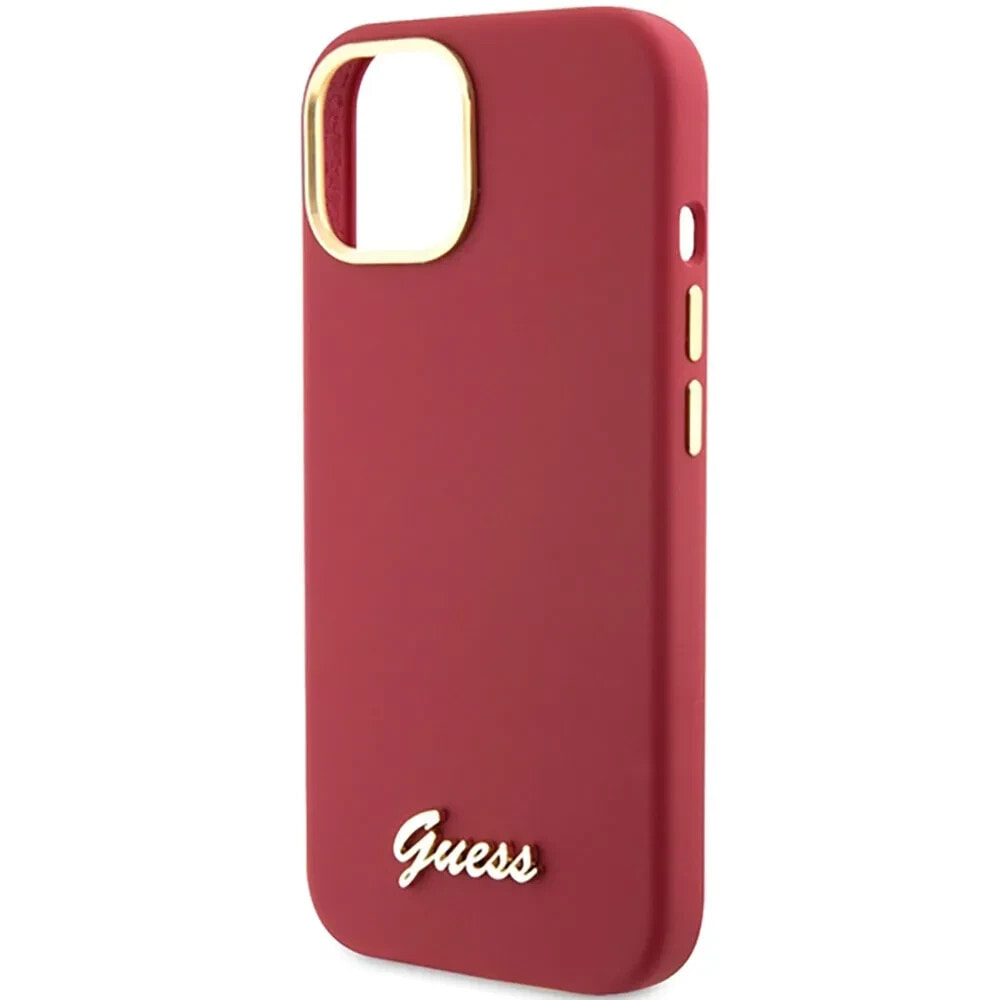 GUESS Guhcp15Ssmbslm iPhone 151413 6.1 Magenta Silicone&Frame phone case