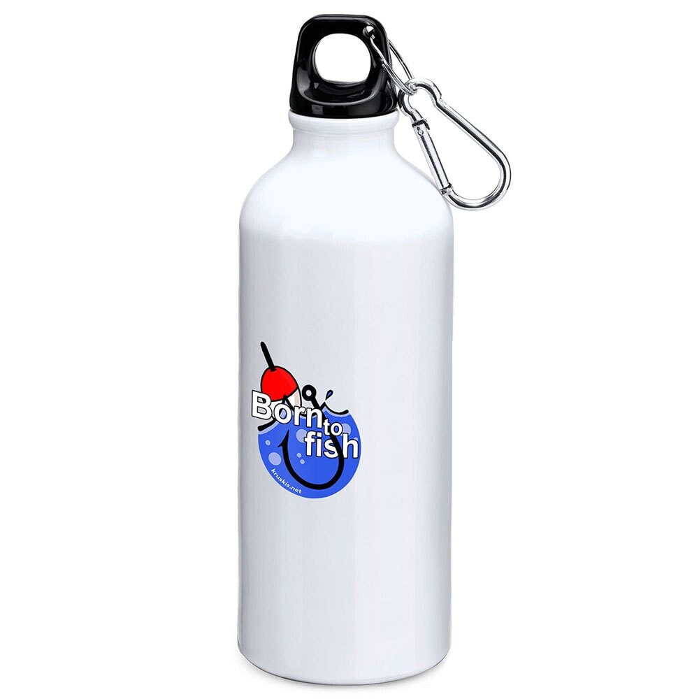 KRUSKIS Born To Fishing 800ml Aluminium Bottle