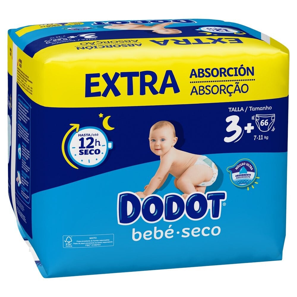 DODOT Extra Stages Size 3 66 Units Diapers