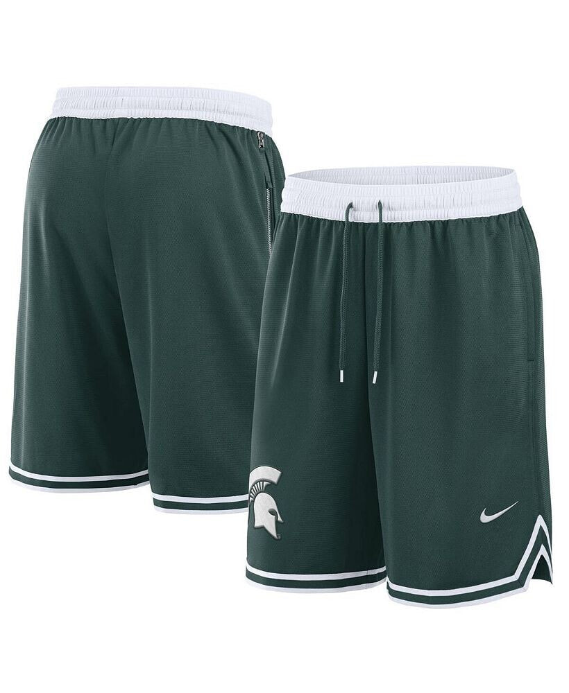 Nike men's Green/White Michigan State Spartans Performance Basketball Shorts