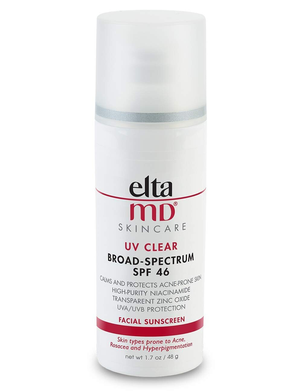 EltaMD Skincare UV Clear Broad-Spectrum SPF46 Солнцезащитный крем для проблемной и склонной к покраснению кожи  50 мл