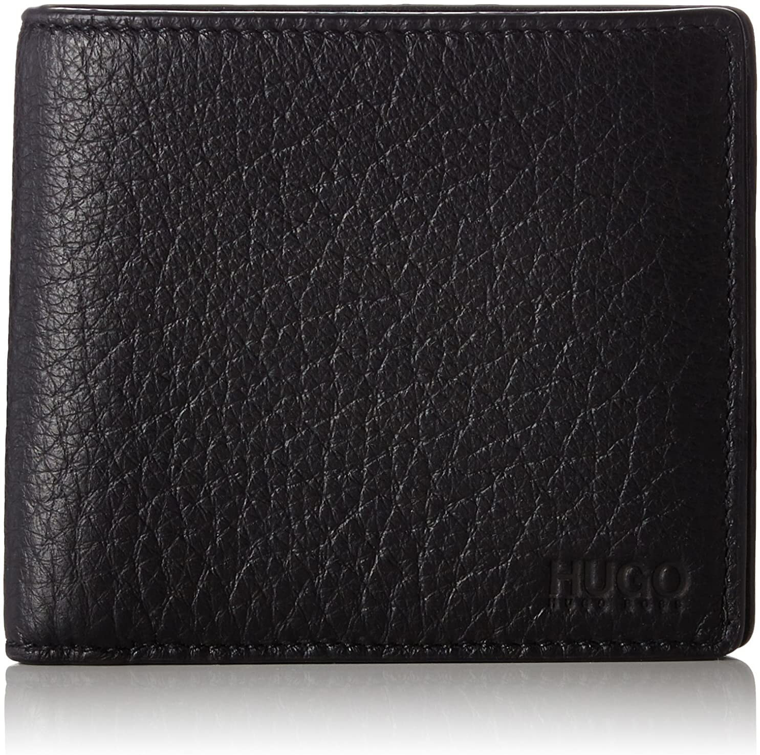 Мужской портмоне кожаный черный горизонтальный без застежки HUGO Dollar4 cc coin 10183242 01 50311970 Men's Wallet 11 x 9 x 2 cm (W x H x D)