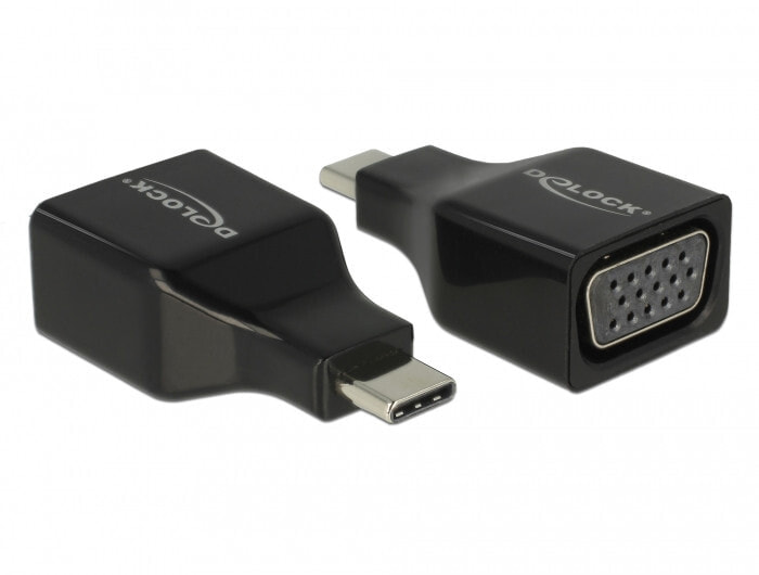 DeLOCK 63933 кабельный разъем/переходник USB Type-C VGA Черный