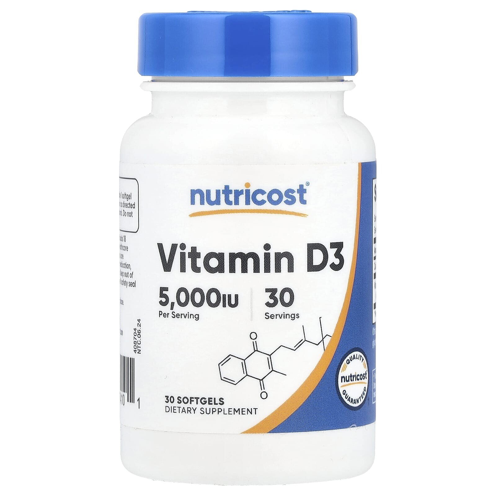 Vitamin D3, 5,000 IU, 30 Softgels