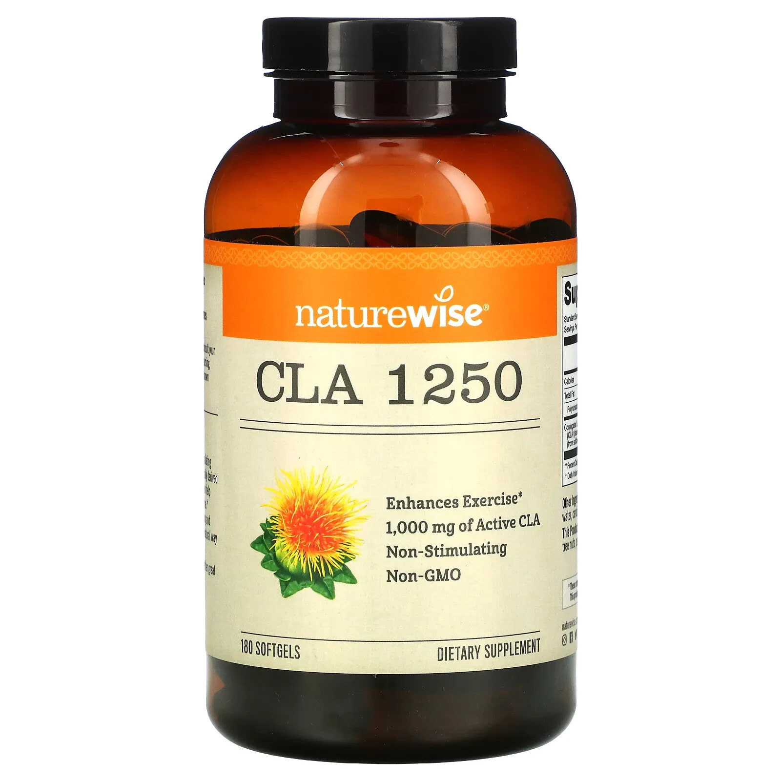 NatureWise, CLA 1250, 1000 мг, 90 мягких таблеток